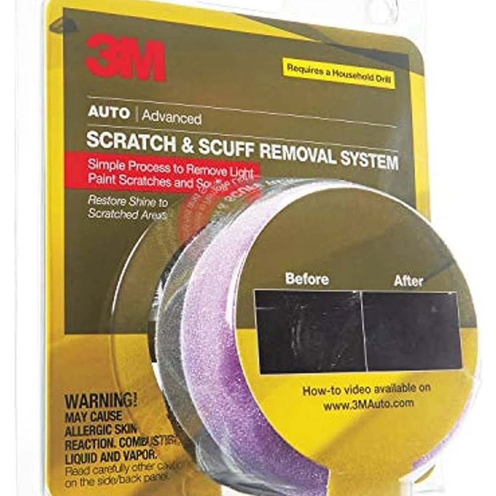 NIP 3M scratch and scuff pad.  To be used with hand-held drill.